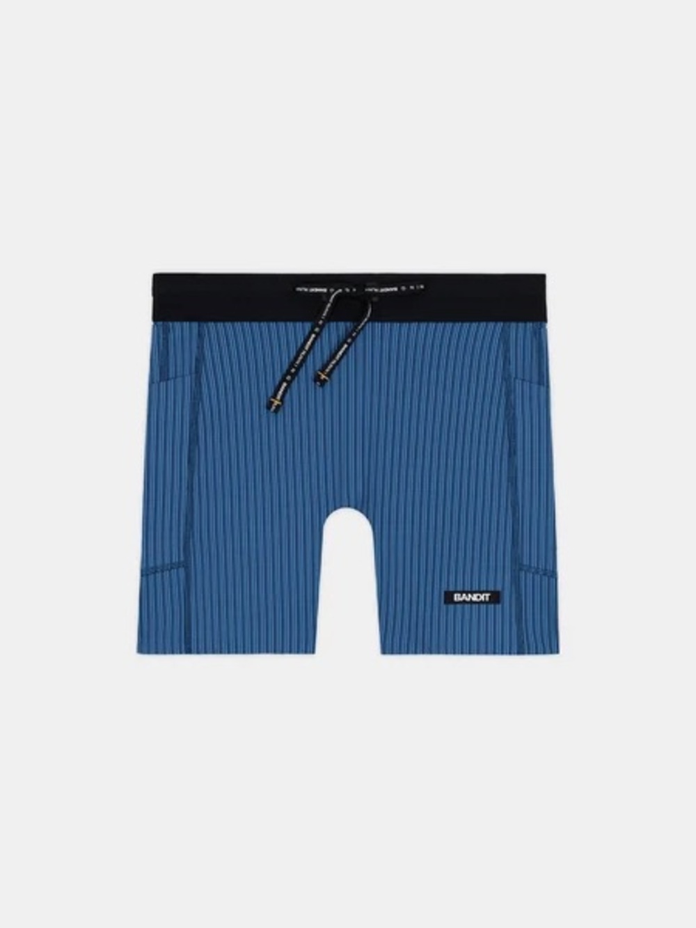 Bandit Striped Cadence 5” Compression Shorts, Aegean Blue size M